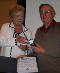 Brian receiving WCPT Award 2007